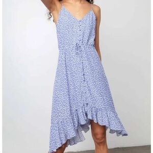 Rails Frida Sky Blue Daisy Print High Low Dress